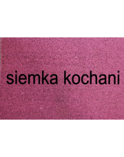 Różowa wycieraczka kokosowa z napisem- siemka kochani