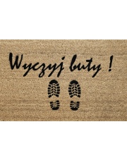 Wycieraczka do butów z napisem Wyczyj BUTY