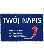 Niebieska wycieraczka z Twoim napisem/Logo