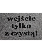 Szara wycieraczka - Wejście tylko z czystą!